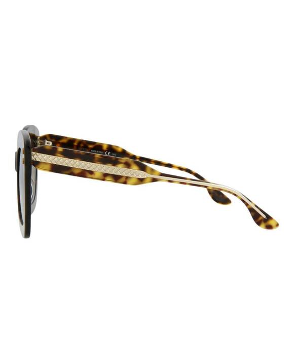NEW BOTTEGA VENETA women\'s square-frame acetate sunglasses in havana crystal bro